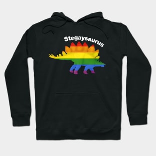 Stegaysaurus - Rainbow LGBTQ Dinosaur Hoodie